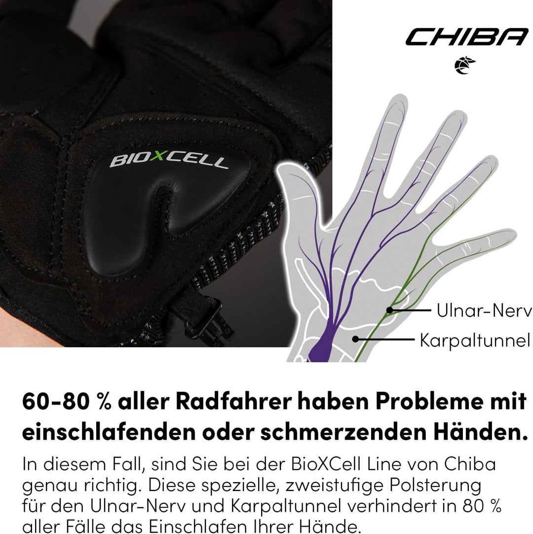 Chiba Bioxcell Handschuh M schwarz schwarz, M schwarz schwarz