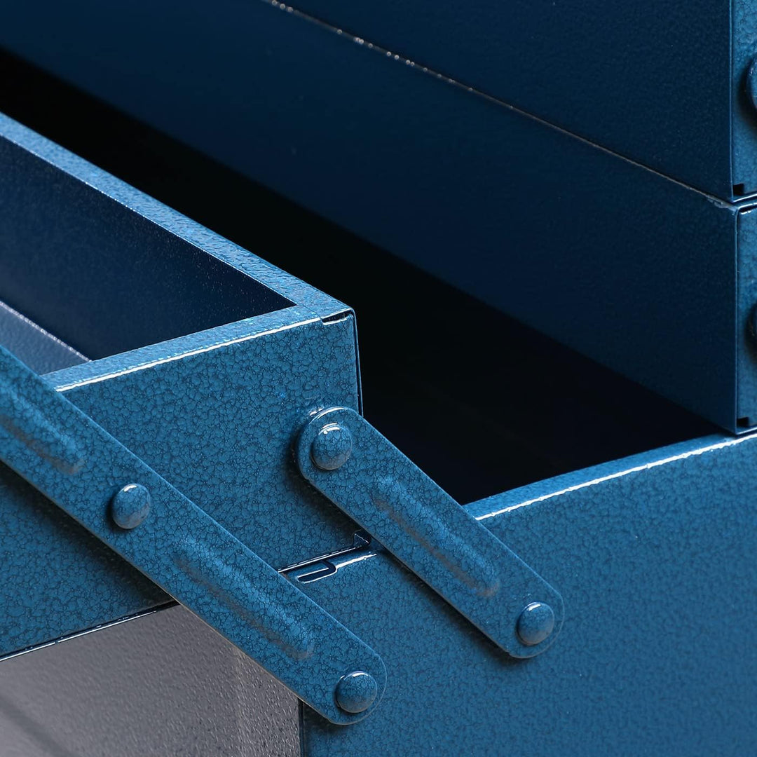 DEUBA® Werkzeugkasten leer gross Stahl 5-teilig Werkzeugkoffer Werkzeugbox Werkzeugkiste Werkzeug Mo