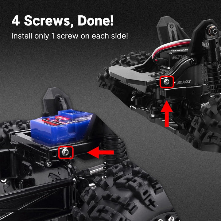 INJORA IR40 LKW-Karosserie mit Rohrkäfig für 1/18 TRX4M Defender Bronco Upgrade-Teil,Grau, Grau