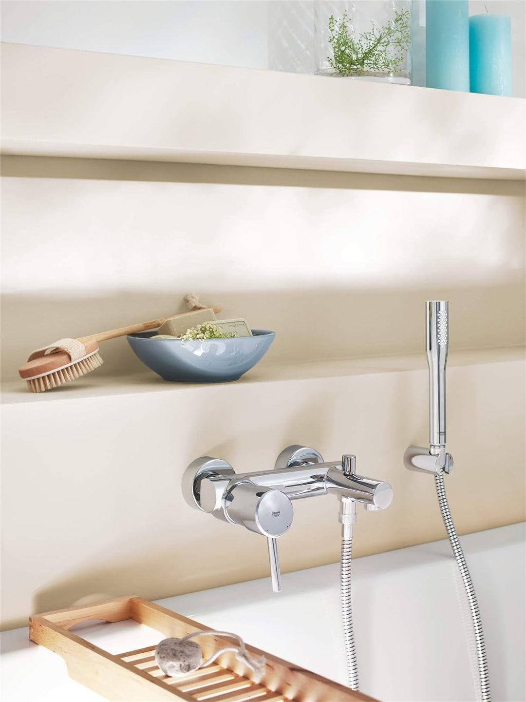 GROHE Concetto - Einhand- Wannenarmatur (Auslauf mit Mousseur, variable Mengenbegrenzung, S-Anschlüs