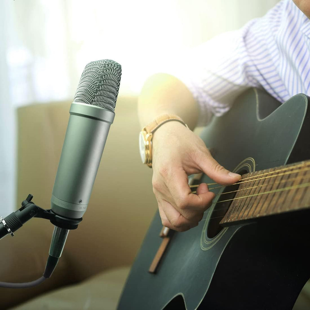 Rode NT1 5th Generation XLR USB Studio-Mikrofon Silver + keepdrum MSA033 Halterung Mit Mikrofonhalte