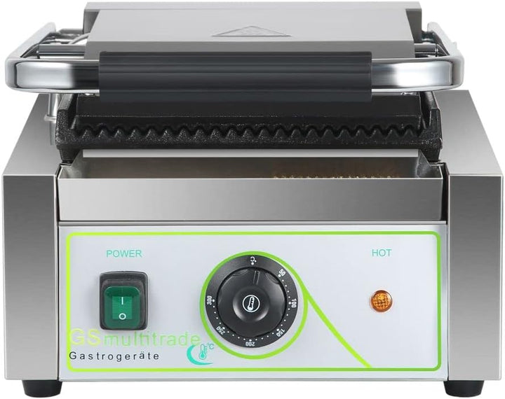 GS Multitrade Paninitoast,Sandwichtoaster mit geriffelter Gusseisenplatte Paninigrill