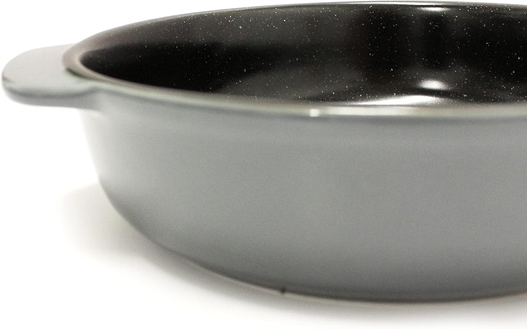 BergHoff Auflaufform rund klein (Backform aus Steingut, spülmaschinenfest, Grösse 19,5x19,5x5 cm, Fo