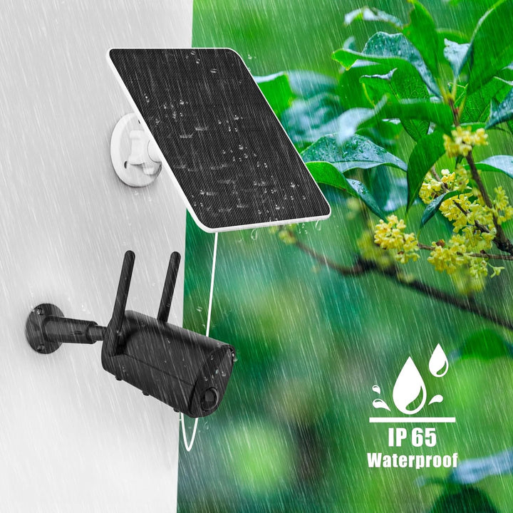 Solarpanel für Überwachungskamera Aussen Akku, 6W USB Solarmodul kompatibel mit DC 5V wiederaufladba