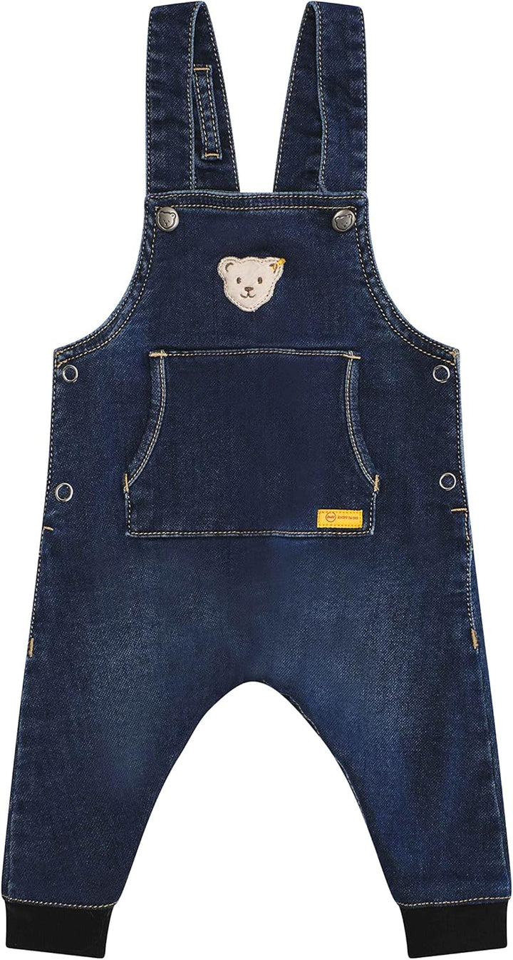 Steiff Unisex Baby Latzhose Pants 68 Mood Indigo, 68 Mood Indigo