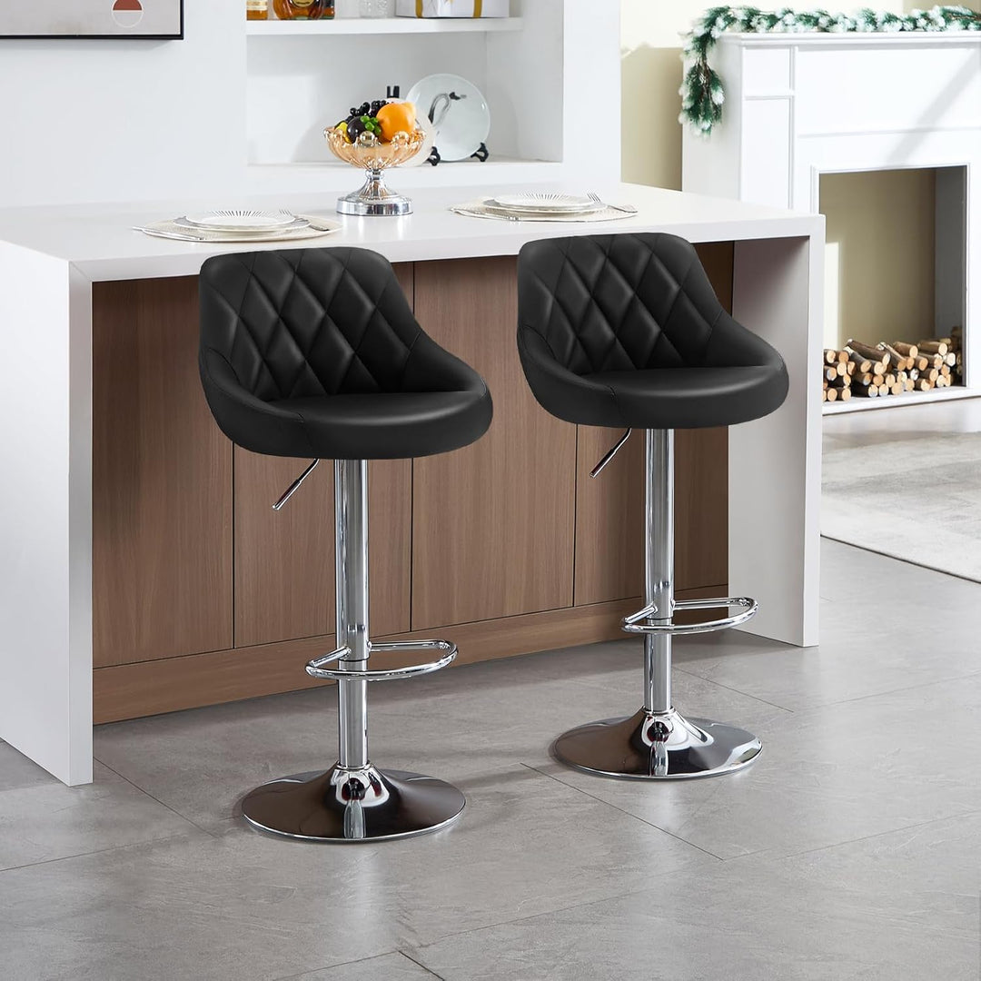 WOLTU 4er Set Barhocker Bistrohocker Tresenhocker Barstuhl Höhenverstellbar, Drehbar, Sitzfläche aus