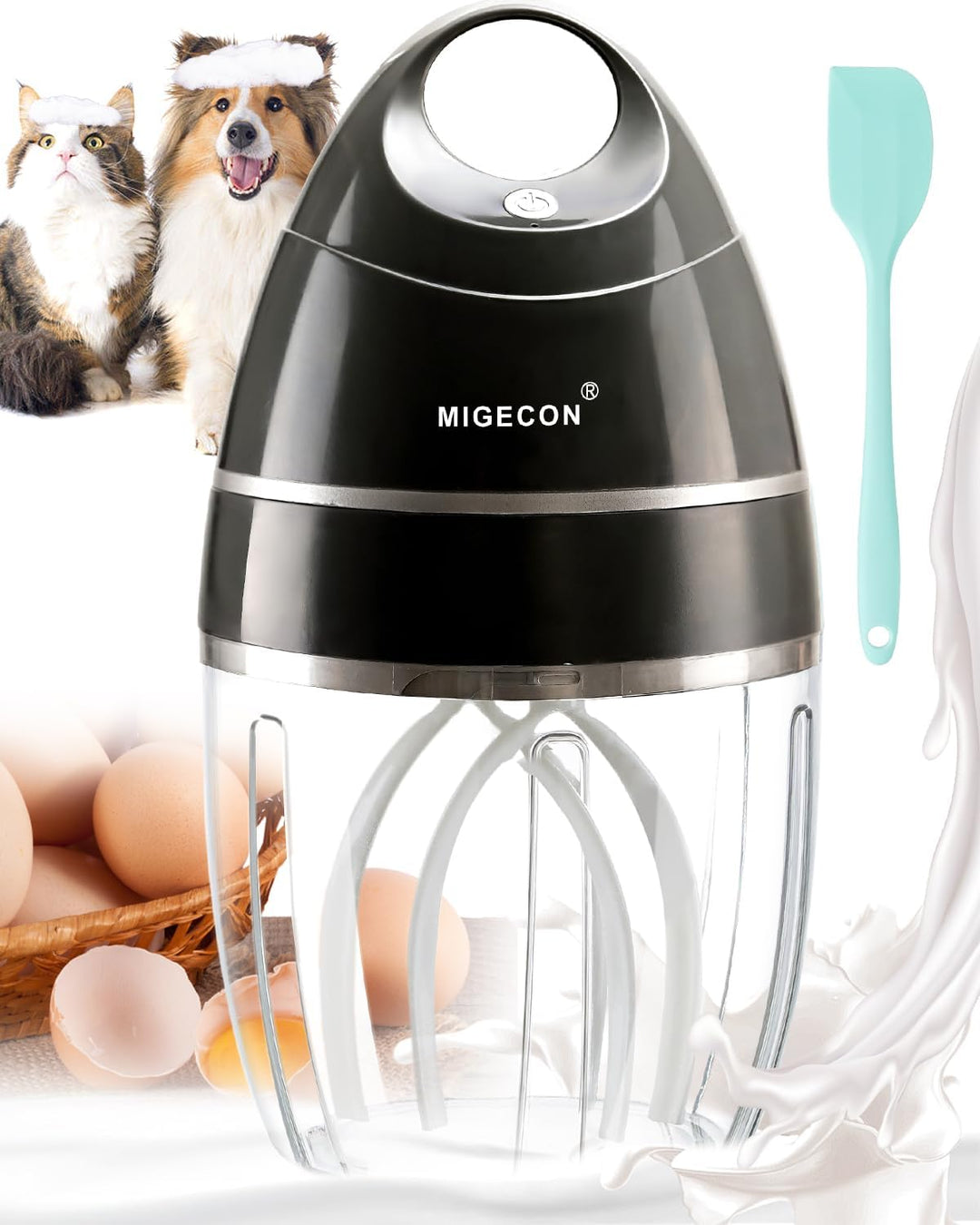 Standmixer - Schneebesen, tragbare elektrische Küchenmixer, Kuchenmixer, Milchaufschäumer zum Schlag