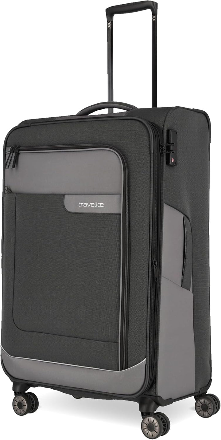 TRAVELITE VIIA 4w Trolley L exp., Anthracite, Unisex-Erwachsene Gepäck- Koffer, Anthracite, Talla ún