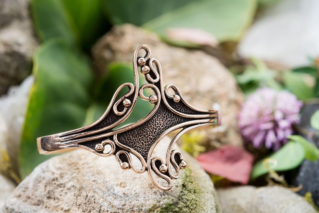 Windalf Armreif Luna Ø 6.5 cm Wilde Flammen Hochwertige Bronze