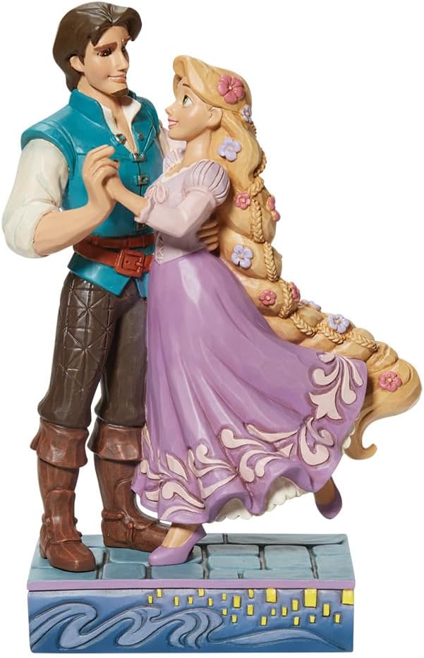 Jim Shore Enesco Disney Traditions Rapunzel & Flynn Love Figur, 19 cm