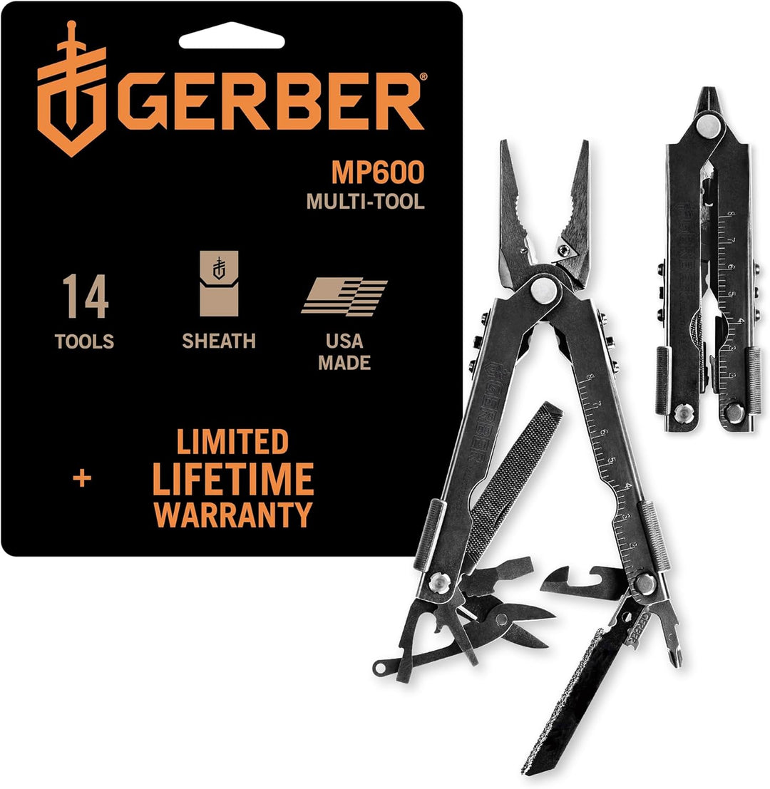 Gerber Multi-Tool ohne Messer mit Nylon-Scheide, Einhandöffnung und 14 Funktionen, MP600 Bladeless,