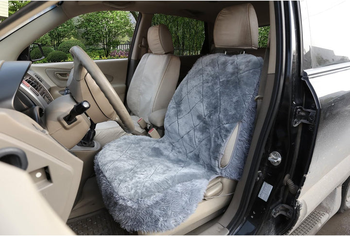 WOLTU AS7334sb-2 Lammfellbezug Auto Sitzbezug Echtlammfell Vollbezug Vordersitzbezug universal Gröss