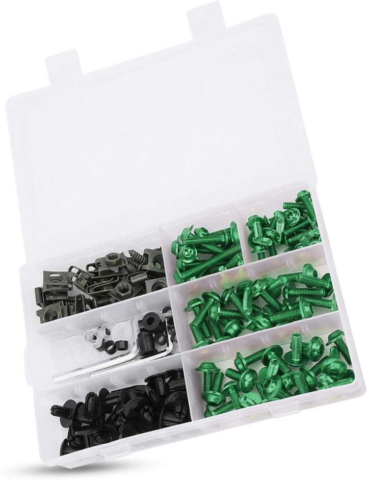 Verkleidungsschraubensatz, 198 Stück/Set Verkleidungsschrauben der Windschutzscheibe M5 M6 Schrauben