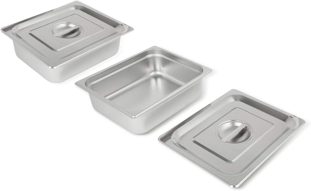 vertes Speisenwärmer Buffetwärmer Wärmebehälter Für Speisen Elektrisch 1500W aus Edelstahl (Inkl 2X