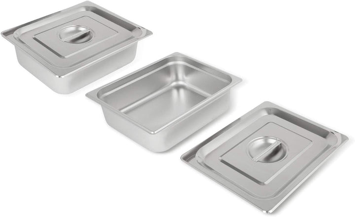 vertes Speisenwärmer Buffetwärmer Wärmebehälter Für Speisen Elektrisch 1500W aus Edelstahl (Inkl 2X