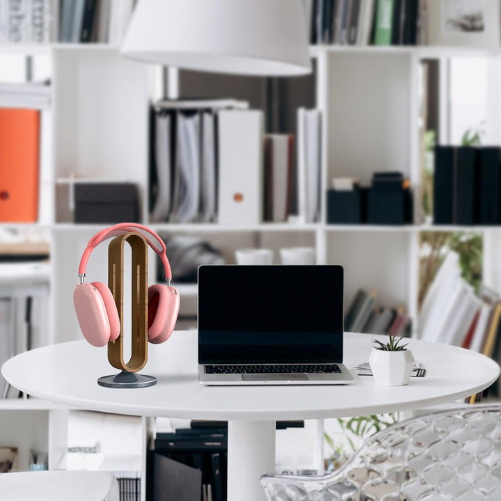 Geekria Headset-Ständer, Gaming-Headset-Halterung, Bambusholz-Kopfhörer-Schreibtisch-Display-Aufhäng