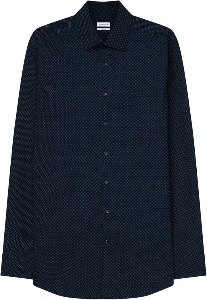 Seidensticker Herren Men Regular Longsleeve Cotton Business Shirt 39 Dunkelblau(153750), 39 Dunkelbl