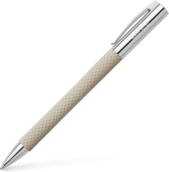 Faber-Castell 149616 - Dreh-Kugelschreiber, AMBITION OpArt, "White Sand" White Sand Kugelschreiber,