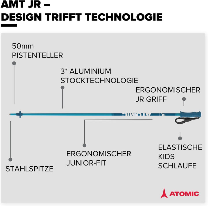 ATOMIC Unisex-Youth Amt Jr Alpine Poles 70 Blue, 70 Blue