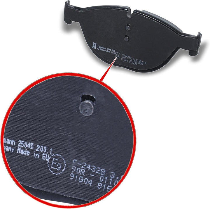 ZIMMERMANN 25045.200.1 Serie Bremsbeläge, vorne, 4 Platten Mikrofonspinne