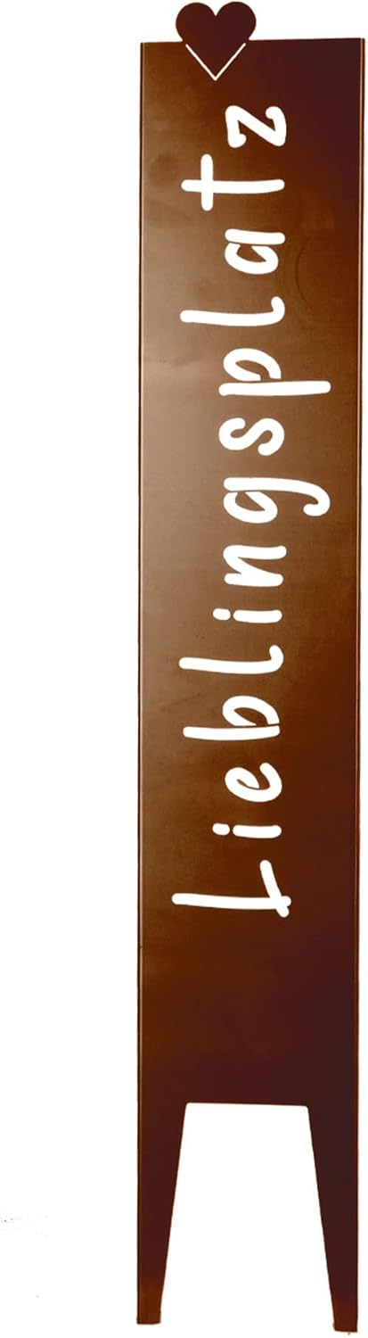 UNUS Gartenstecker "Lieblingsplatz", Gartenstecker Rost, 115x19,5 cm, Deko outdoor, Gartendeko für d