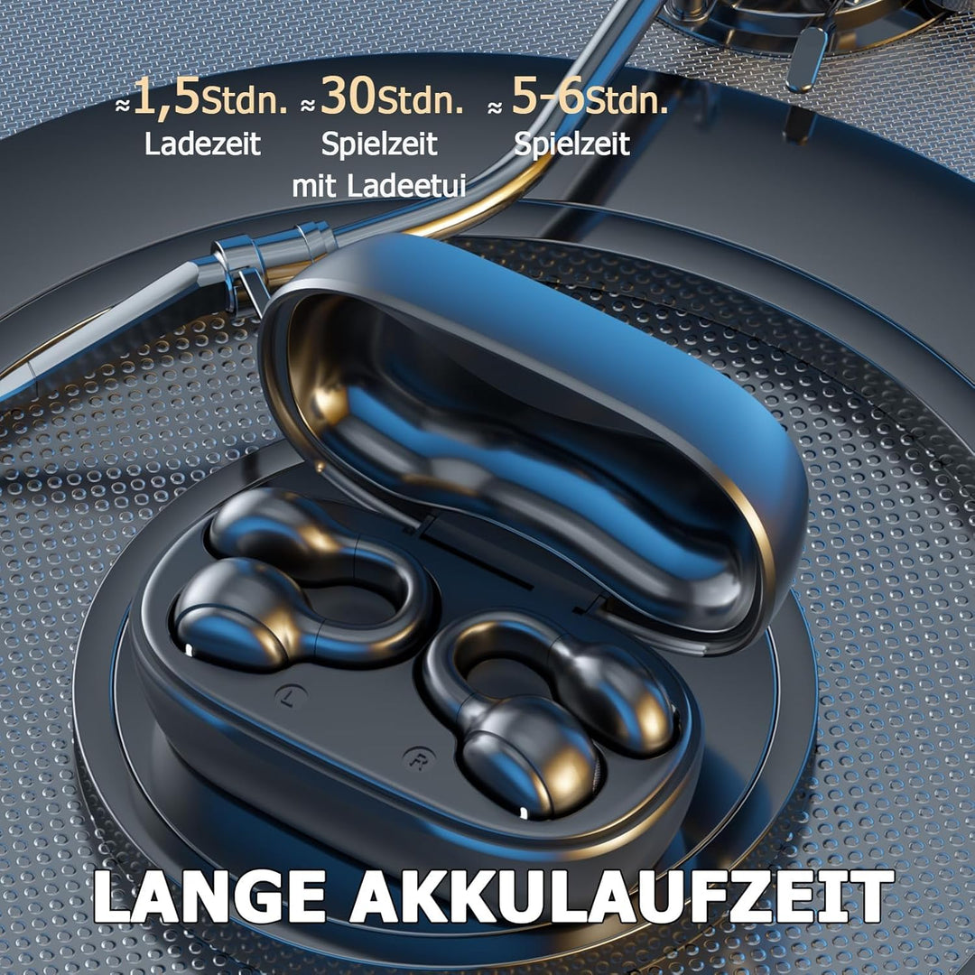 Open Ear Kopfhörer Bluetooth kabellos Air Bone Conduction Headphones Ear Clip Knochenschall Sportkop