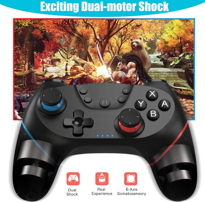 diswoe Verbesserter Controller für Switch/Switch OLED/Switch Lite, Pro Controller für Switch mit Auf