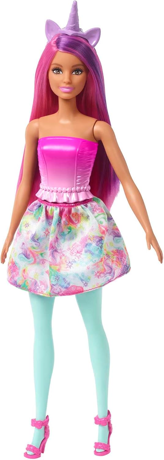 Barbie Dreamtopia Barbie-Puppe mit Barbie-Kleidung, mit Zubehör, Meerjungfrauenschwanz und Baby-Einh