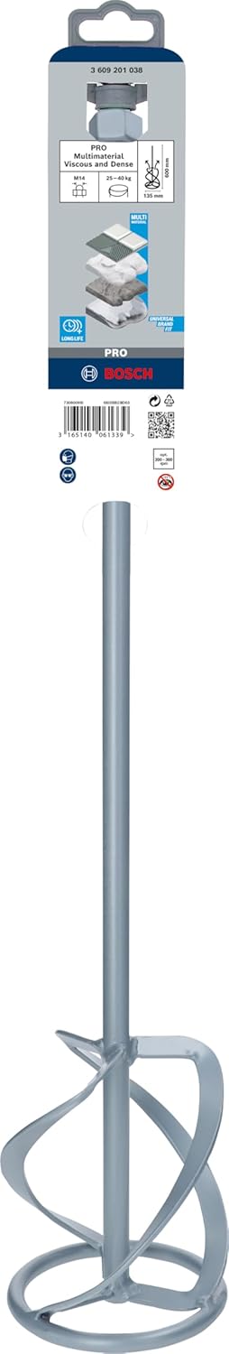 Bosch Professional Rührkorb (Korb-Ø: 135 mm, Mischmenge: 25-60 kg, Zubehör Bohrmaschine)