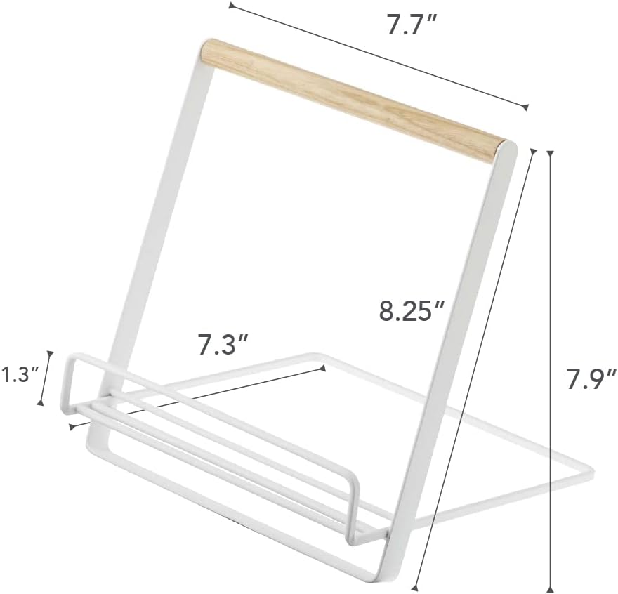 YAMAZAKI 2737 Tablet Kochbuchständer, Stahl, Weiss