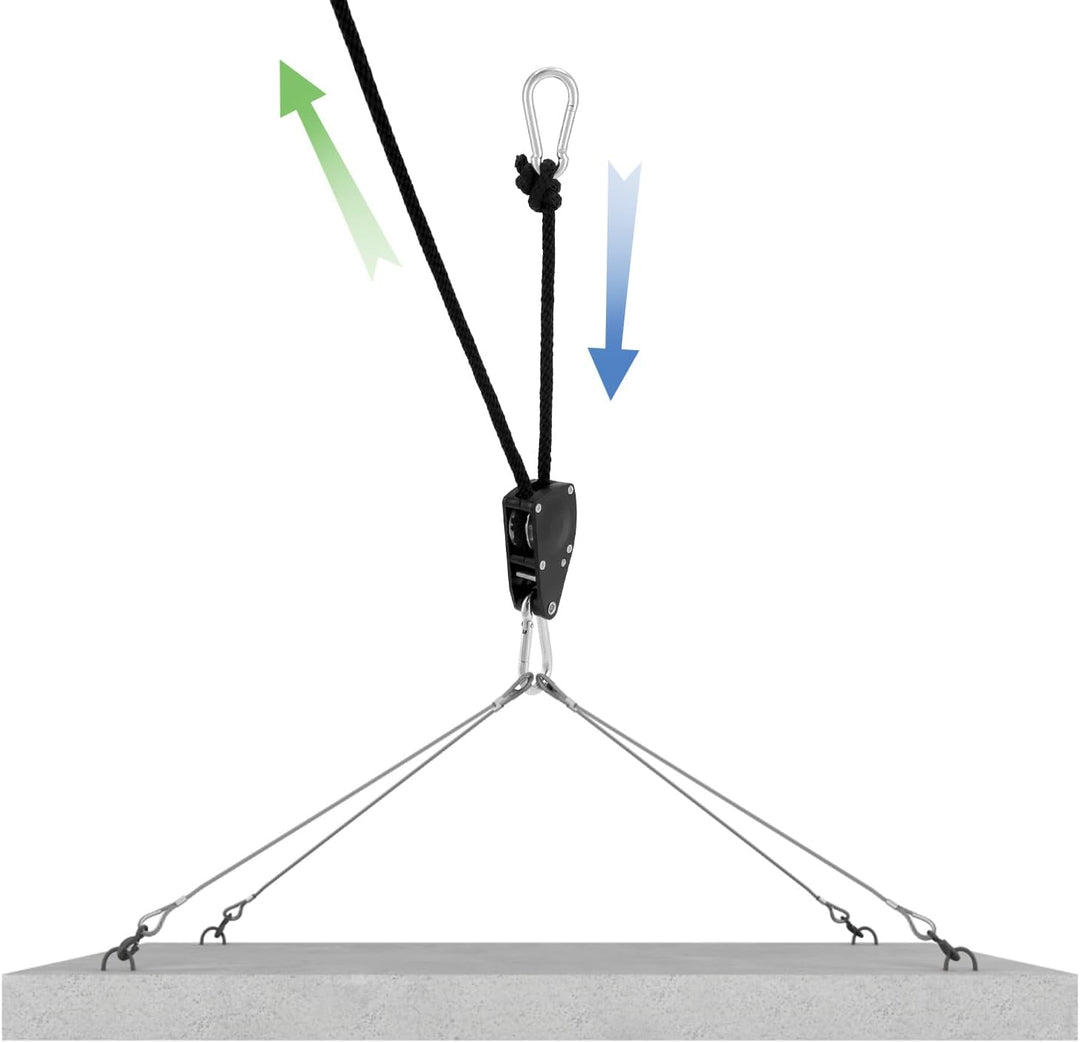 QWORK® 8 STK. Verstellbare Seilratschen mit Haken - 30kg - 1,8 m - Seilspanner zum Aufhängen von Pfl
