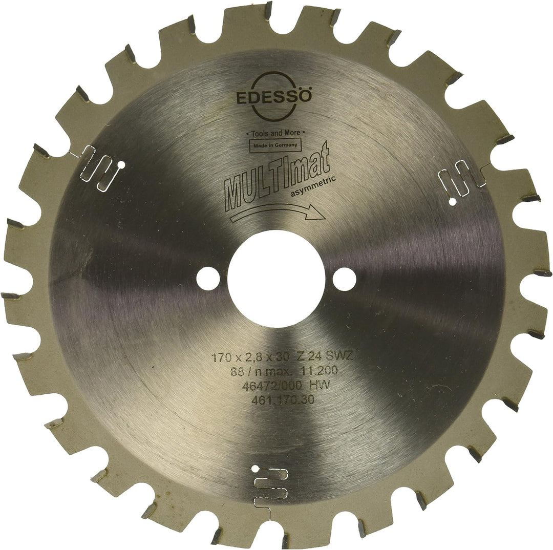 Edessö 46117030 HM-Kreissägeblatt Präzision-Super WZ 2/7/42 HW 170x2,8/1,8x30 Z=24 SWZ, Silber