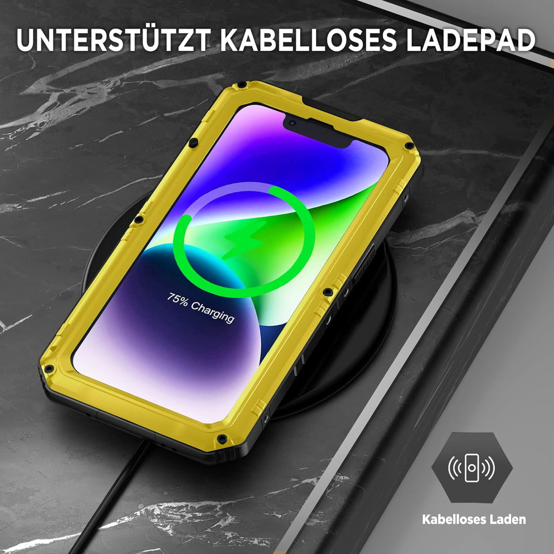 Beeasy für iPhone 14 Wasserdicht Outdoor Hülle (6,1"), Stossfest Panzerhülle Militär 360 Grad Schutz