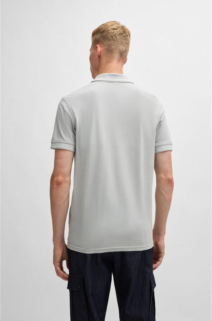 BOSS Herren Prime Polohemd S Silver 043, S Silver 043
