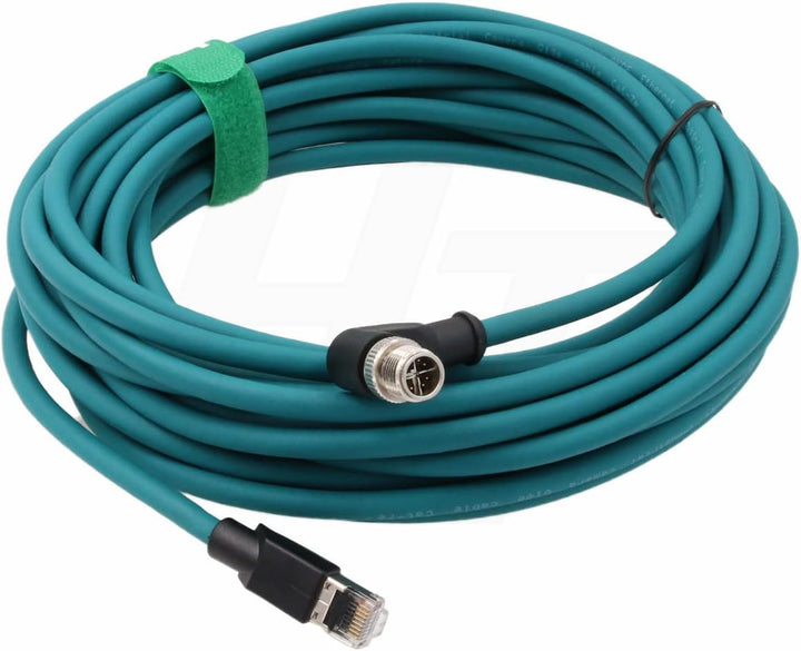 HangTon M12 Ethernet 8 Pole X-Code RJ45 Kabel für Cognex Industriekamera Sensor, rechtwinklig 90 Gra