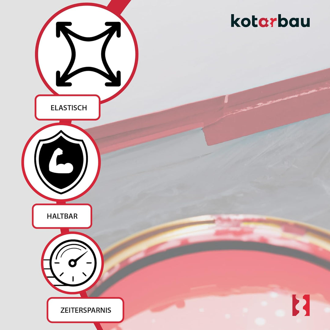 KOTARBAU® 50er Set Abdeckfolie 4x5m Stark Staubschutzfolie Plastikplane Baufolie Allzweck-Folie Male