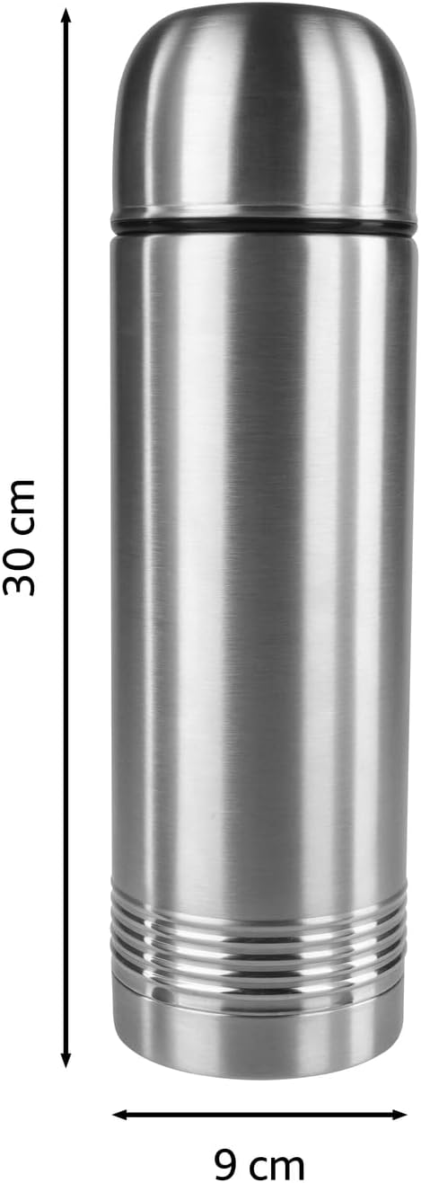 Emsa 618101600 Senator Isolierflasche, Thermosflasche, mobiler Kaffeebecher, 1000ml, Thermobecher, I