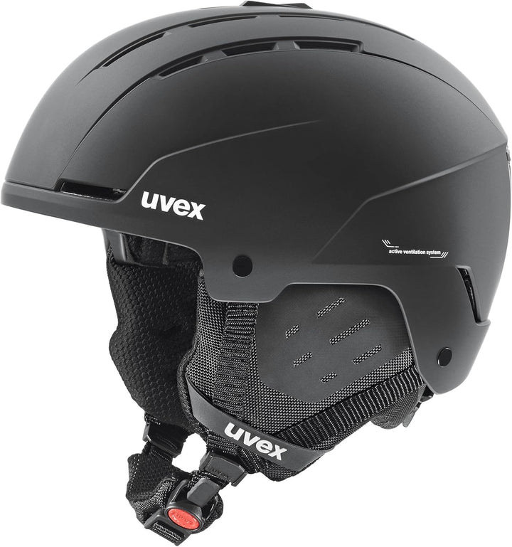 uvex rocket jr visor - Skihelm für Kinder - mit Visier - individuelle Grössenanpassung black matt 51