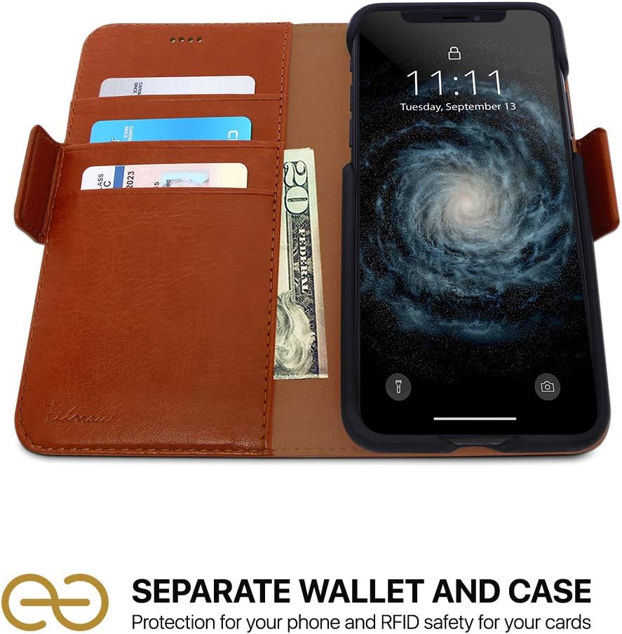 Dreem Fibonacci 2in1 Handyhülle Flipcase für iPhone 11 Pro | Magnetisches iPhone Case | TPU Etui Led