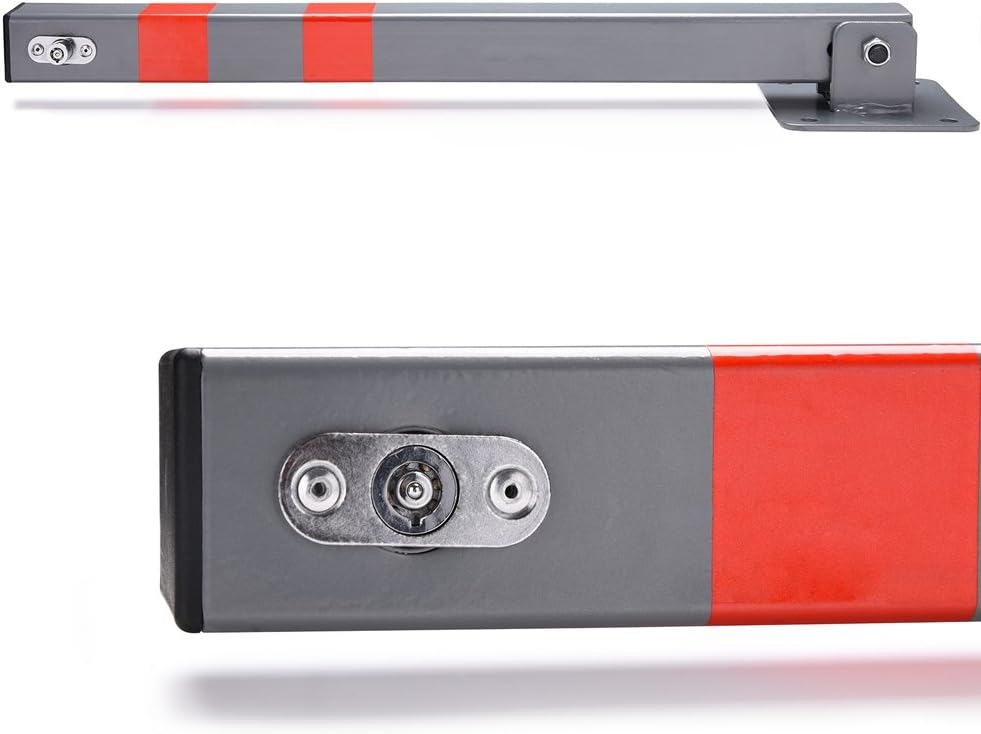 Deuba Parkpfosten Parkplatzsperre 3 Schlüssel Sperrpfosten klappbar Stahl Robust Standfuss Stabil Pa