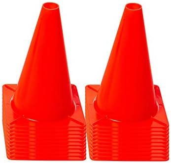 (20er Pack) Flexibarrier Kunststoff Verkehrskegel 30cm (Fluoreszierendes Orange), Fluoreszierendes O