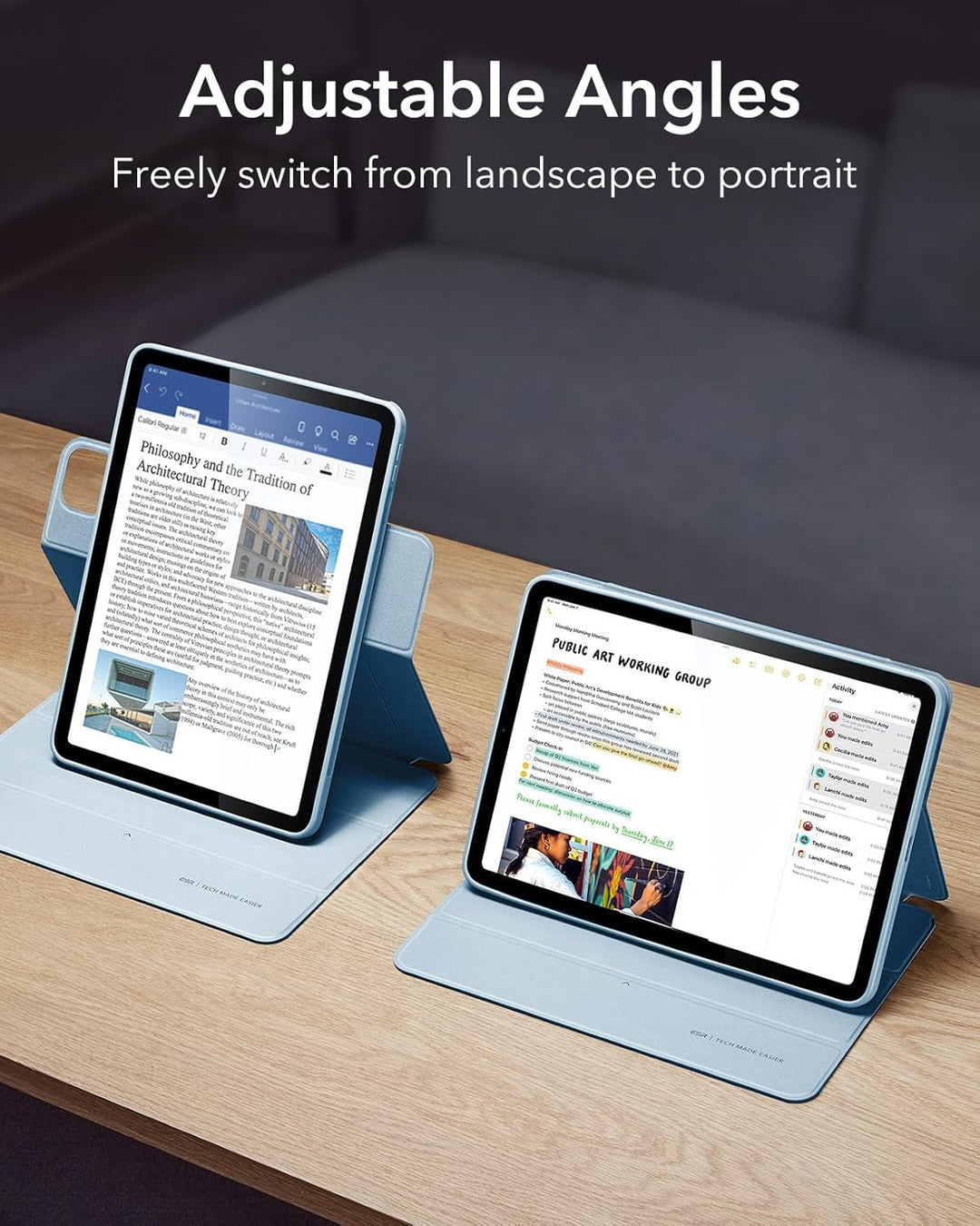 ESR für iPad Air 2022 Hülle, iPad Air 5 Hülle, iPad Air 4 Hülle 2020, 10,9 Zoll Case, abnehmbare mag