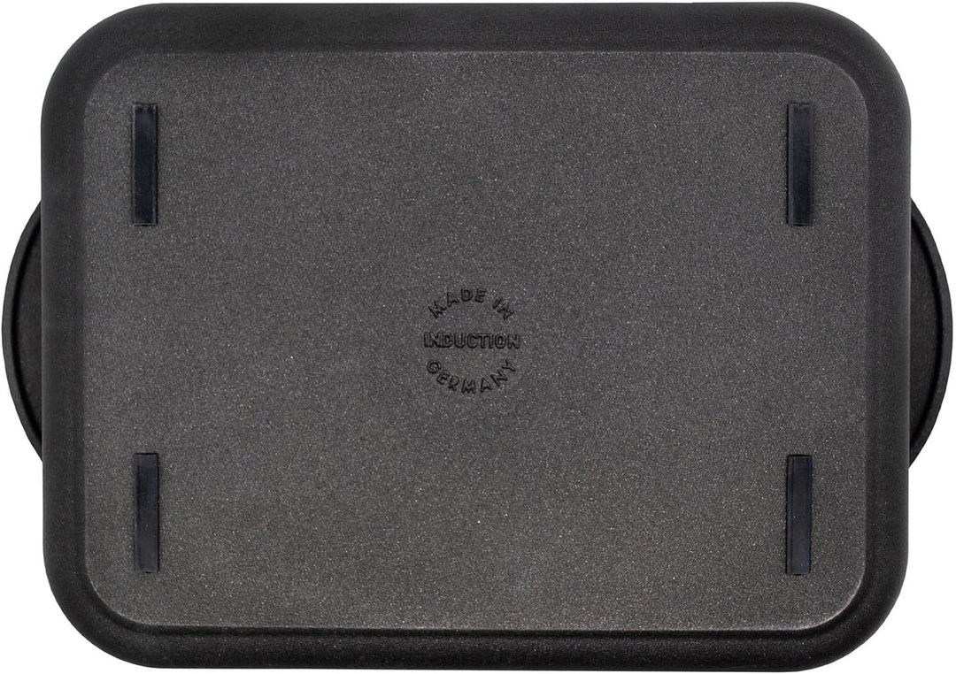 Eurolux Auflaufform Induktion 32 x 25 cm - Kleiner rechteckiger Aluguss Bräter mit Beschichtung