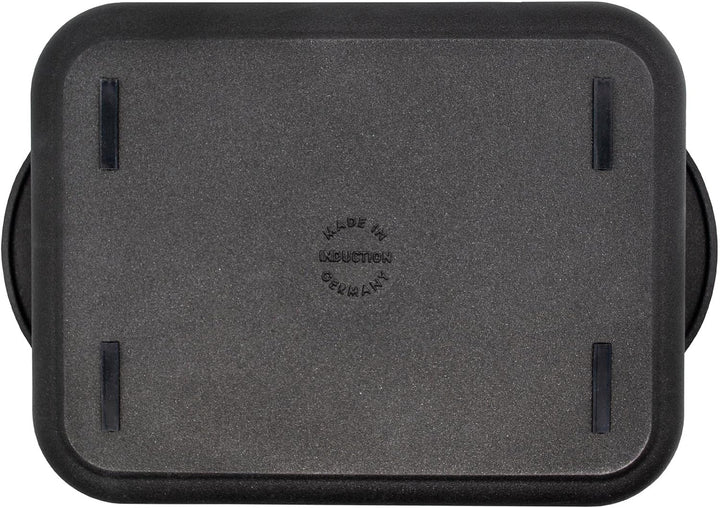 Eurolux Auflaufform Induktion 32 x 25 cm - Kleiner rechteckiger Aluguss Bräter mit Beschichtung