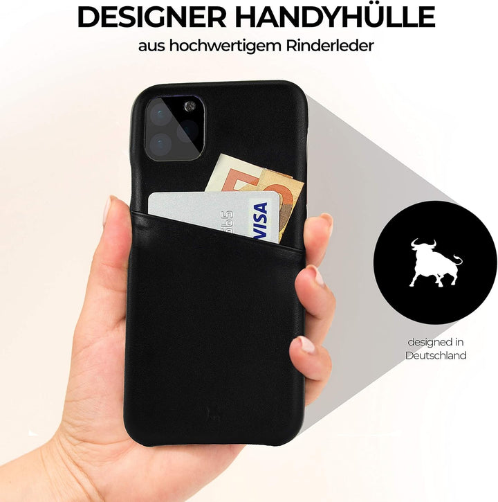 BULLAZO Menor Urban – kompatibel mit iPhone 11 XI Pro Max Schutzhülle Handy Hülle mit Kartenfach Led