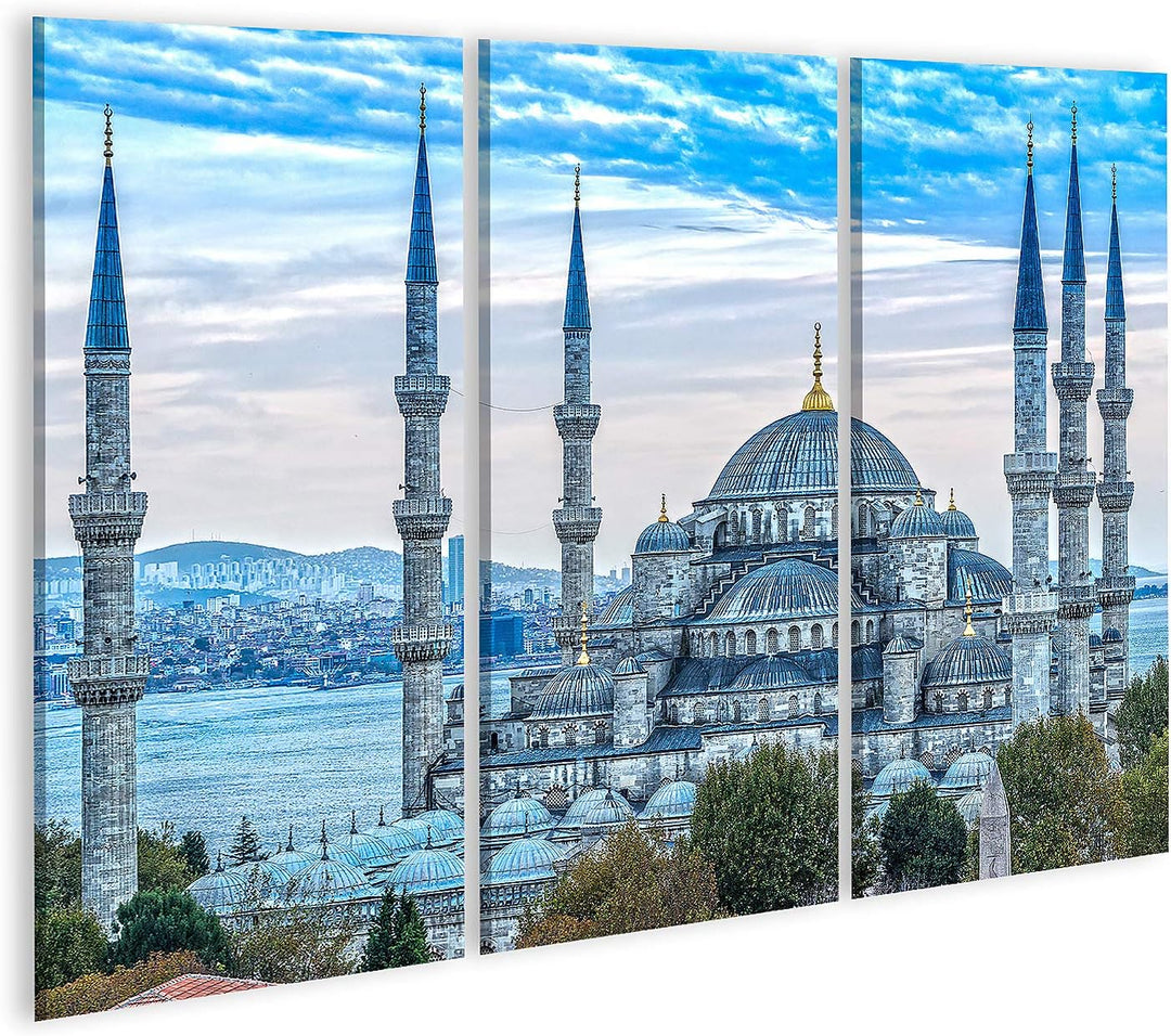 islandburner Bild auf Leinwand Blaue Moschee Sultanahmet Camii Istanbul Türkei Bilder Wandbilder Pos