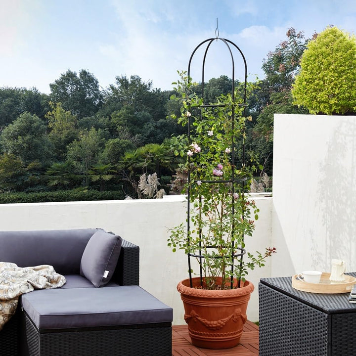 Gardebruk® 2X Rosensäule 200x40cm Metall Stabil Wetterfest Garten Rankgitter Rankhilfe Ranksäule Met