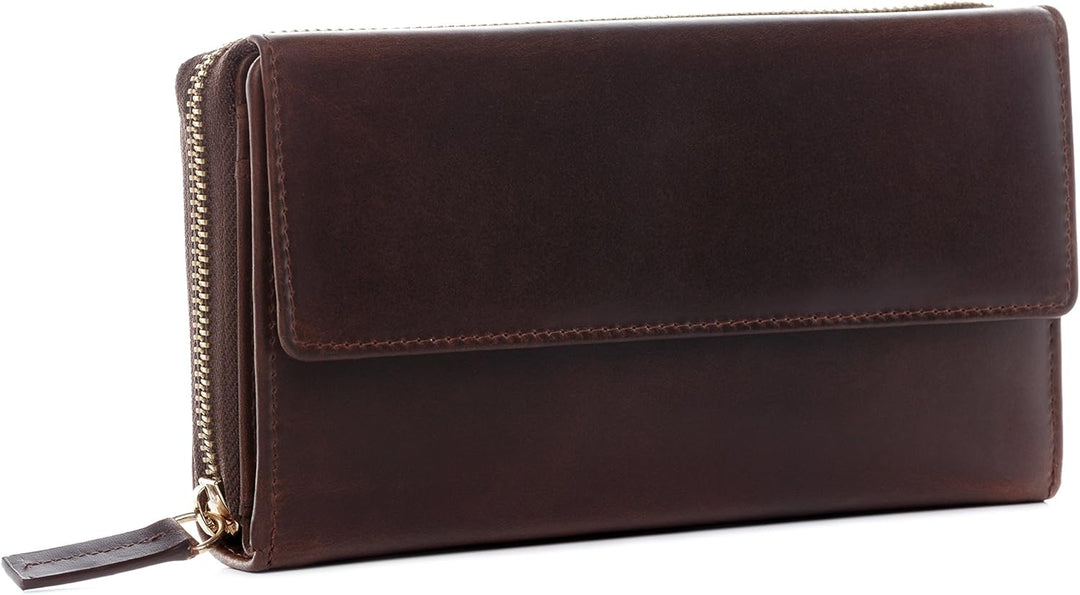 BACCINI Geldbörse Damen mit vielen Fächern LIA aus Premium Leder I Portemonnaie gross für Damen I Ge