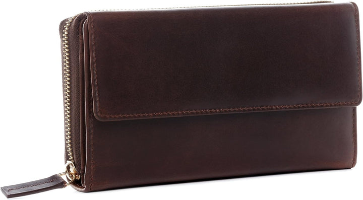 BACCINI Geldbörse Damen mit vielen Fächern LIA aus Premium Leder I Portemonnaie gross für Damen I Ge