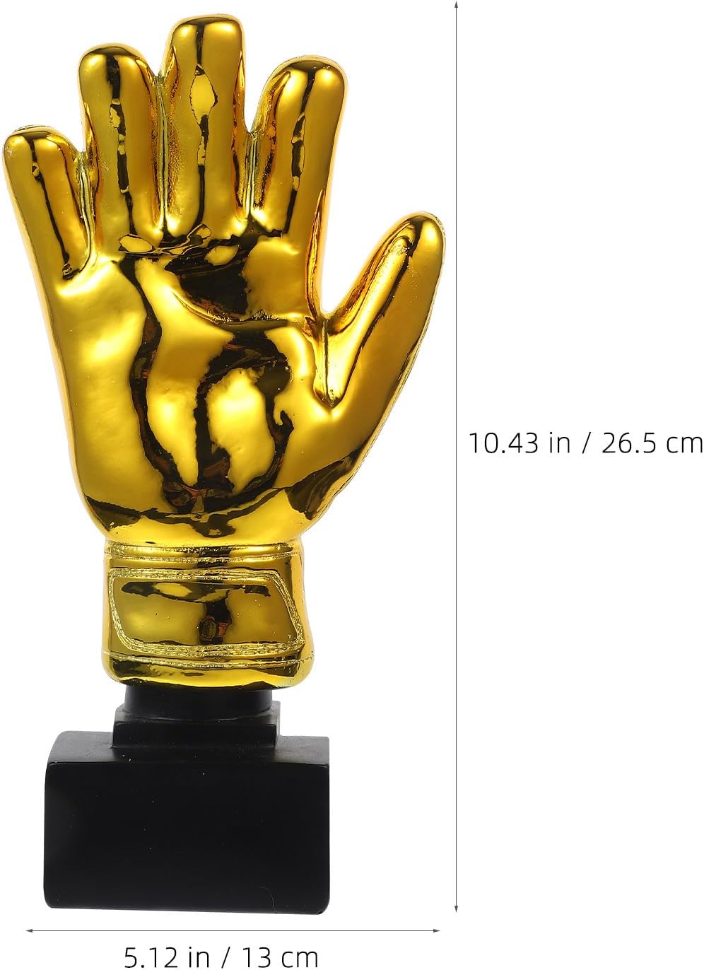 HOMSFOU Gold Award- Troph?e mit Basis- Torhüter- Plattieren von Harz Goalie Handschuhe Form Fussball